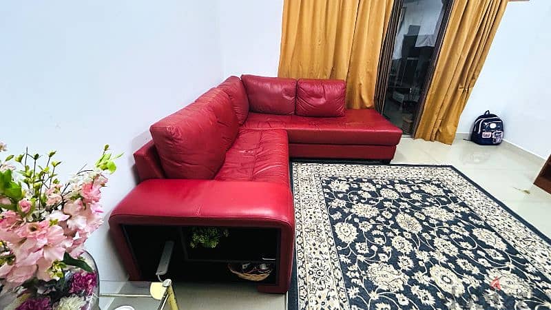 leather L - shape sofa 1