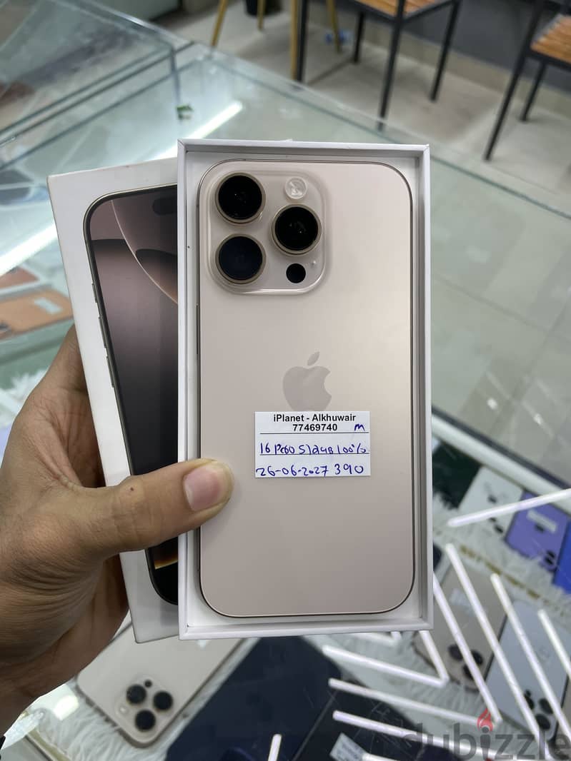 iPhone 16 Pro 512GB battery 100% with box amazing condition best pric 1