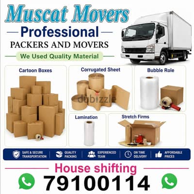 muscat movers and packer house villa office and store shifting or