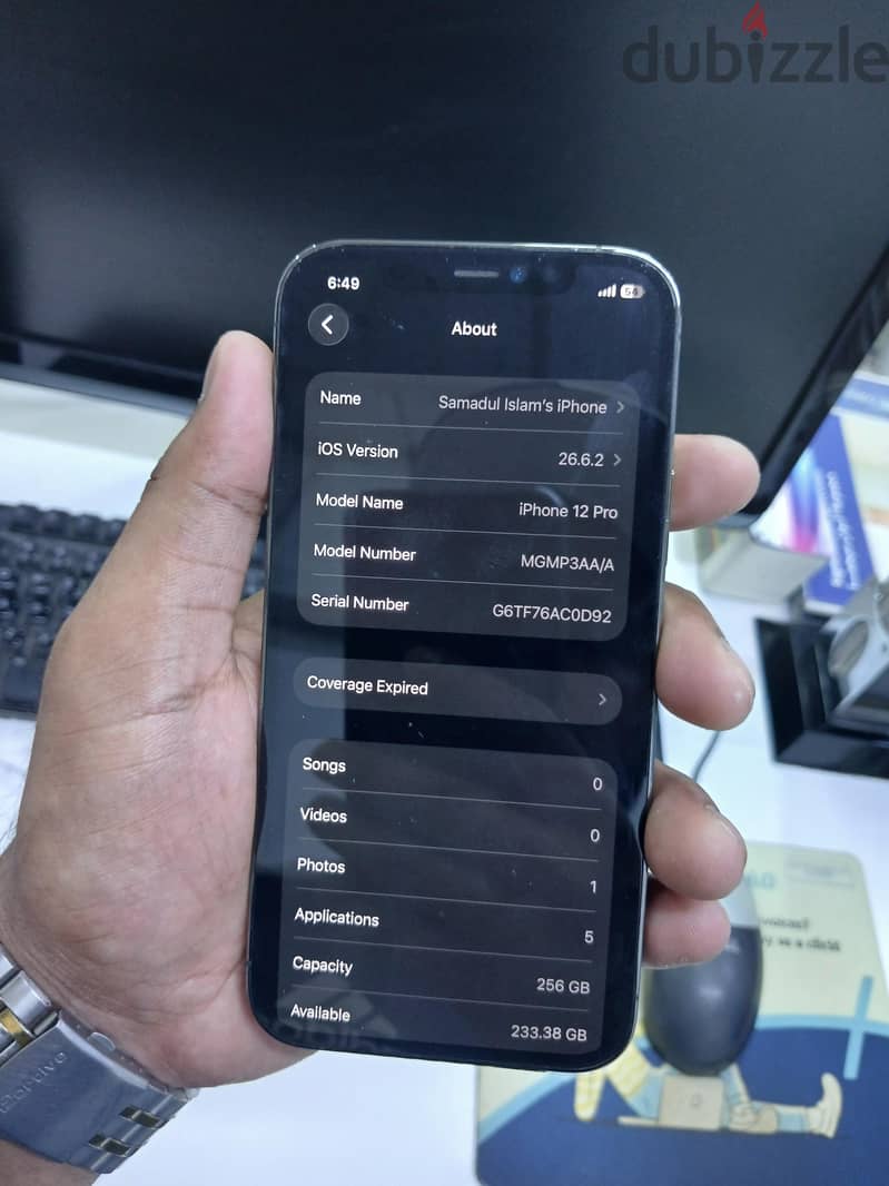 Iphone 12 pro 256gb battery 86% fresh condition 5