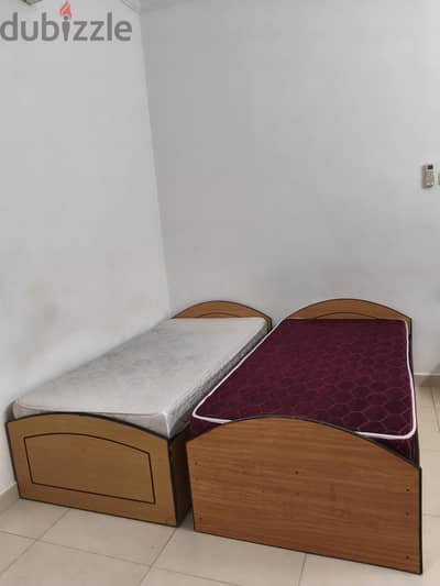 Single cot+mattress -2 nos