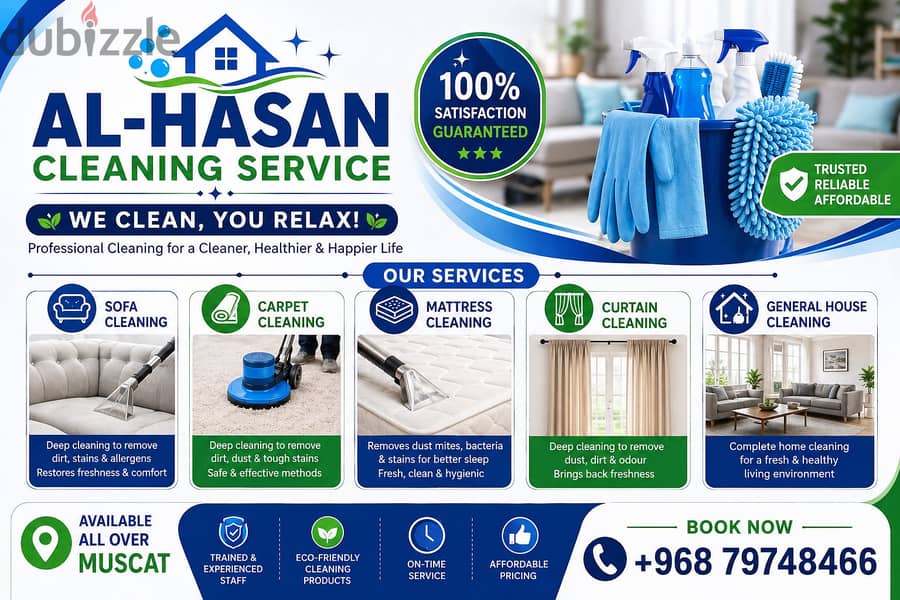 Sofa, Carpet, Mattress, Houses, Curtains cleaning service Available 1