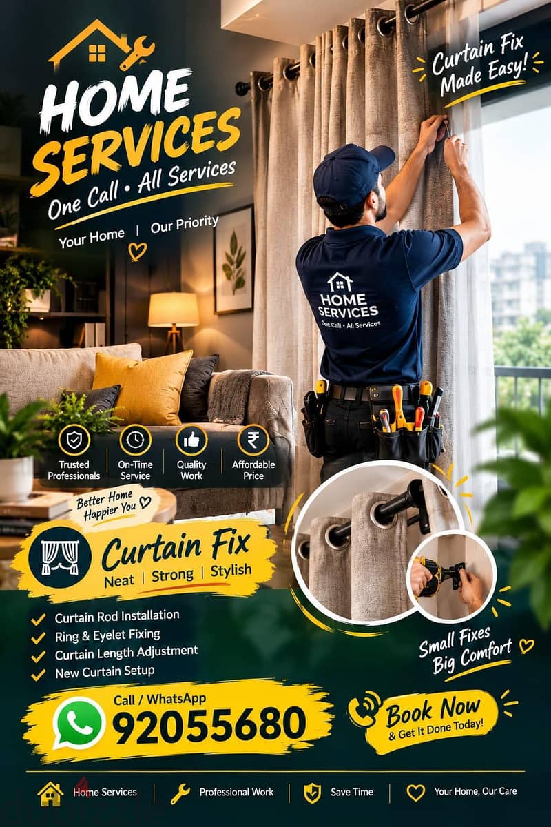 carpenter/furniture,IKEA fix repair/curtain,TV fix in wall/drilling 2