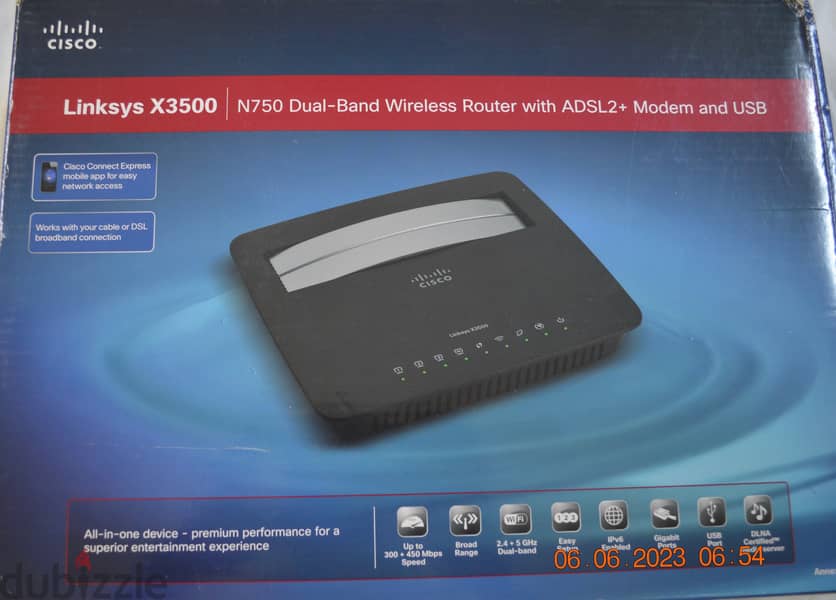 Linksys X3500 N750 ADSL2+ Modem Router 3