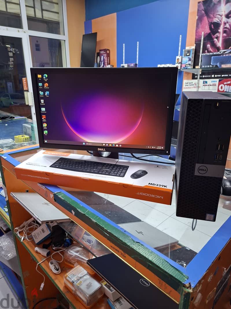 78426067 CORE i7 8GB RAM 256GB SSD + 1TB HDD 19.5 INCH DELL MONITOR WINDOWS 11PRO WITH KEYBOAD AND M 3
