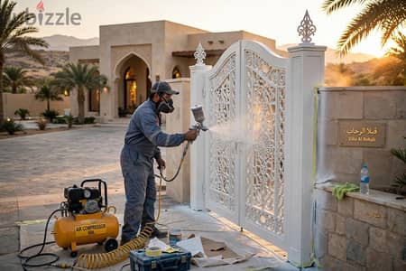 صباغ أبواب حديد مسقط - دهان أبواب الفلل بالرش. . . . .