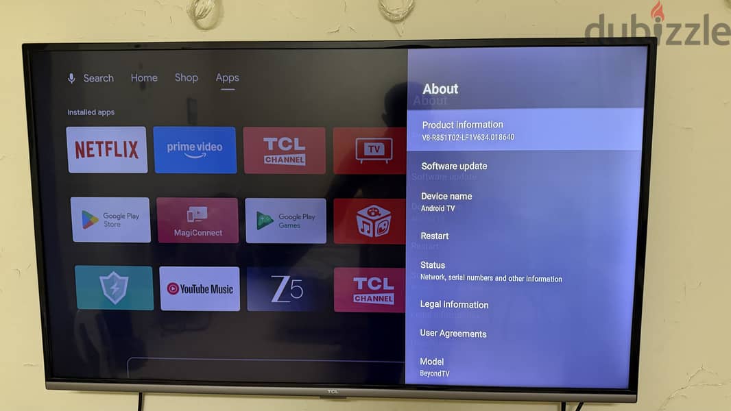 TCL 43” 4K UHD Android Smart TV 4