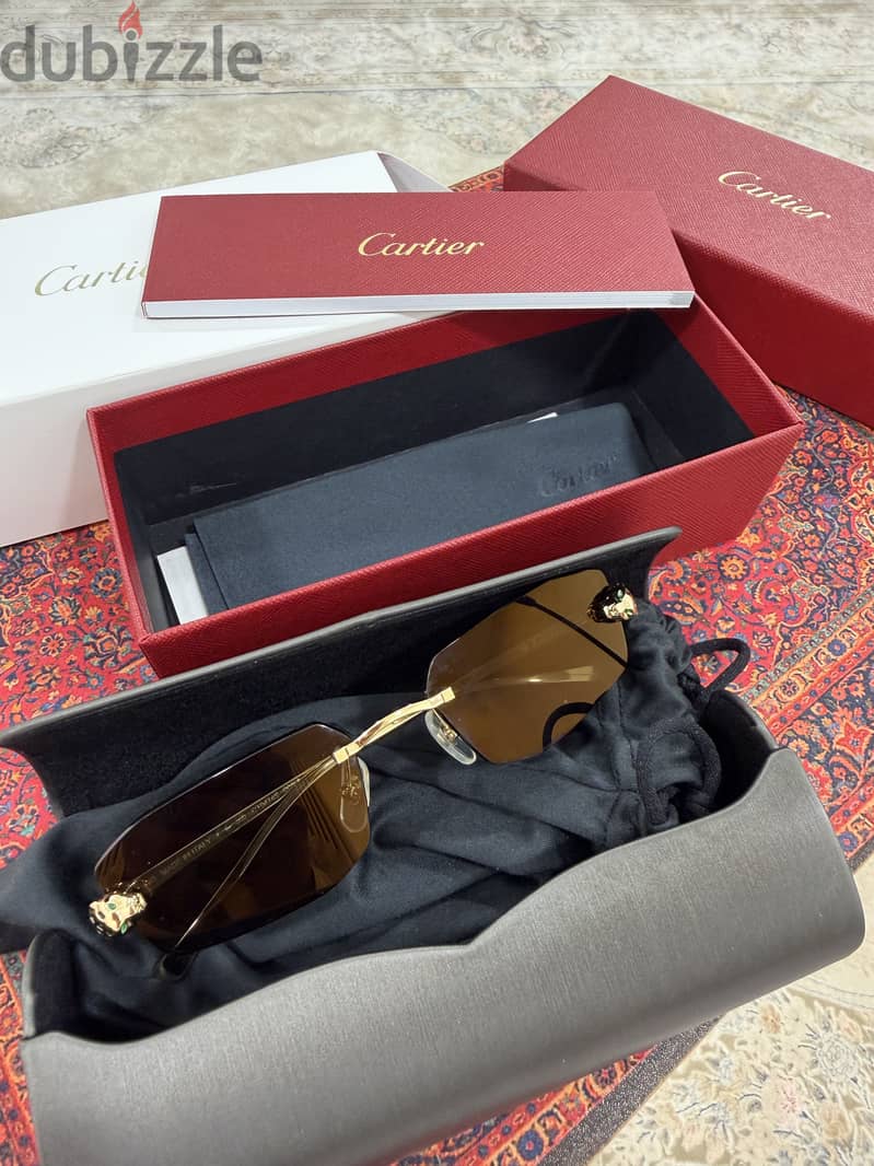 Cartier CT0474S Sunglasses – Gold Rimless Design 4