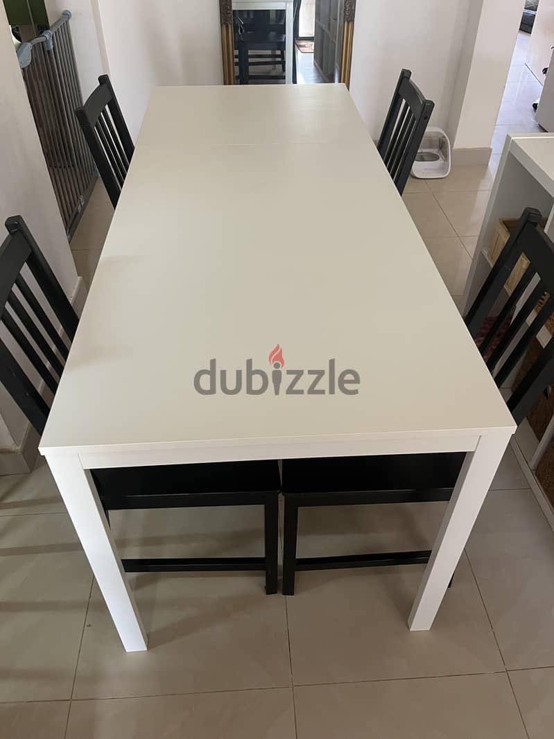 Vihals extendible table + chairs (and cushions) 2