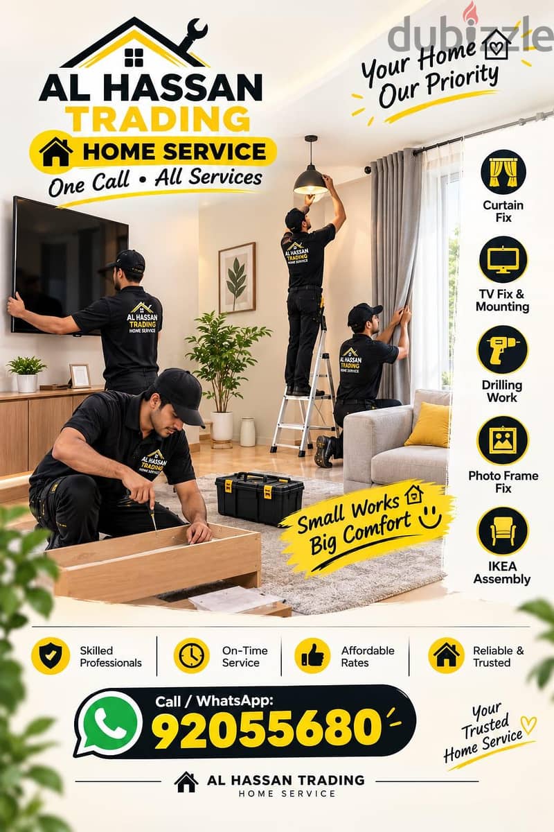 curtain/TV/photo fix in wall/IKEA fix,carpenter work/drilling work/etc 1