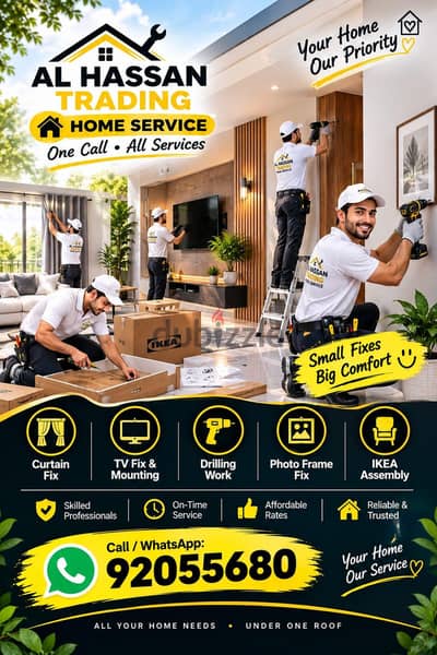 carpenter/furniture,IKEA fix repair/curtain,TV fix in wall/drilling