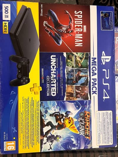 Sony PS4 Slim 500GB Mega Pack + Controller + 4 Games