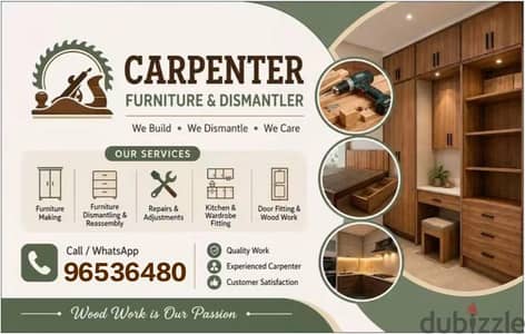 Professional carpenter service Furniture fixing and house moving