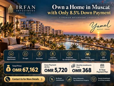 Own Your Home in Muscat with Just 8.5% Down Payment – Only OMR 5,720!