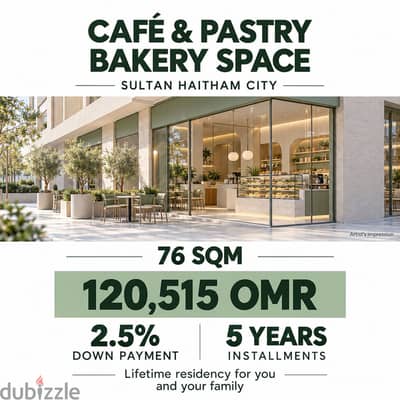 Café & Bakery in Sultan Haitham City | 2.5% Down Payment