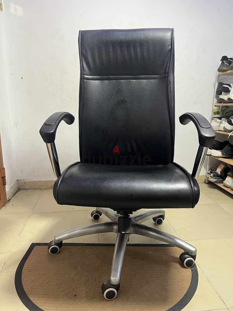 Black Leather Office Chair 5