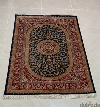سجادة حرير إيرانية أصلية من قم – حرير على حریر Handmade Iranian Qom Silk-on-Silk Carpet
