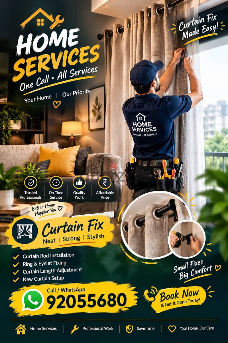 carpenter/furniture,IKEA fix repair/curtain,TV fix in wall/drilling 1