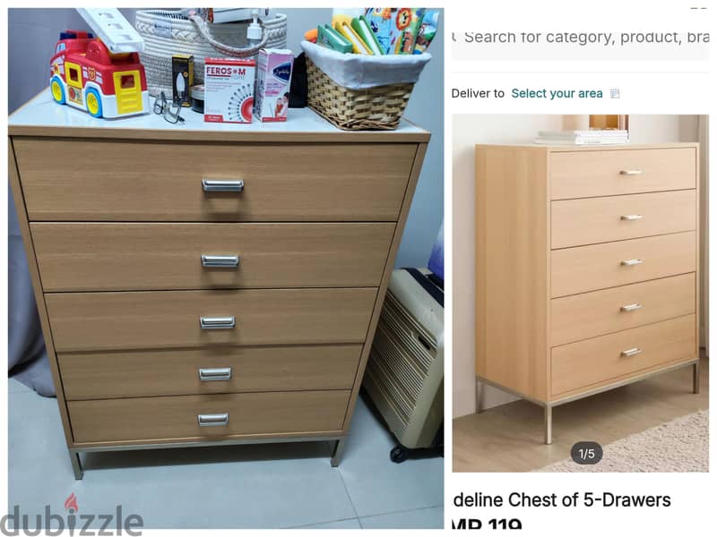 5 Items Used Furniture All for OMR 180 5