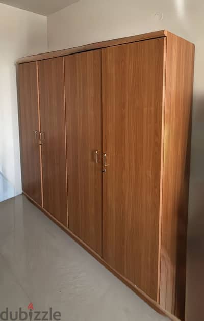4 Door Solid Wood Cupboard for Urgent Sale. Expat Leaving Oman.