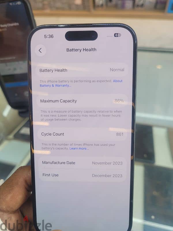 iphone 15pro 512gb 86% battery health 2