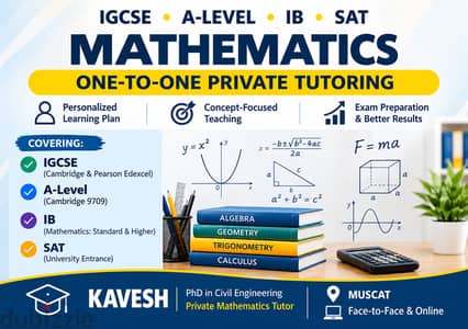 Private Math Tutoring | IGCSE & A-Level Mathematics Tutor | Cambridge & Edexcel