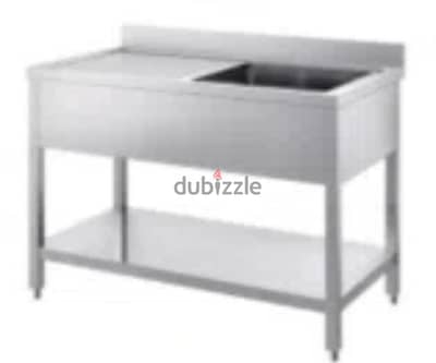 Stainless Steel Table with Sink
