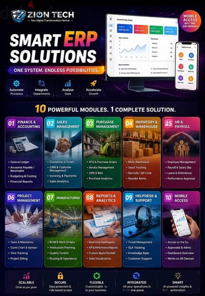 Zion Tech | Odoo ERP, IT Solutions, Web Development & Managed Services