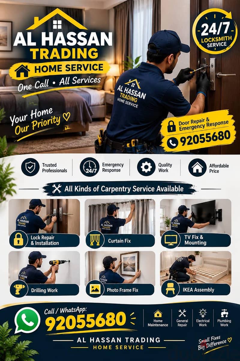 carpenter/furniture,IKEA fix repair/curtain,TV fix in wall/drilling 2