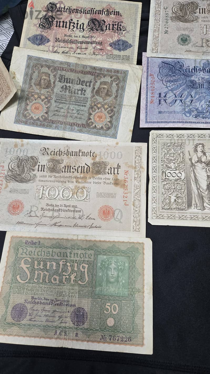 Germany world war 1 and 2 banknotes 7
