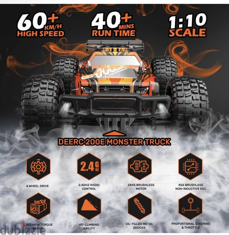 DEERC 200E Large Brushless سيارة ريموت كنترول Rc car 1