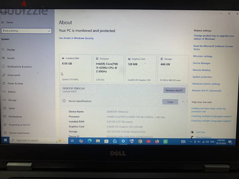 Dell latitude E5470 i5-6500 14