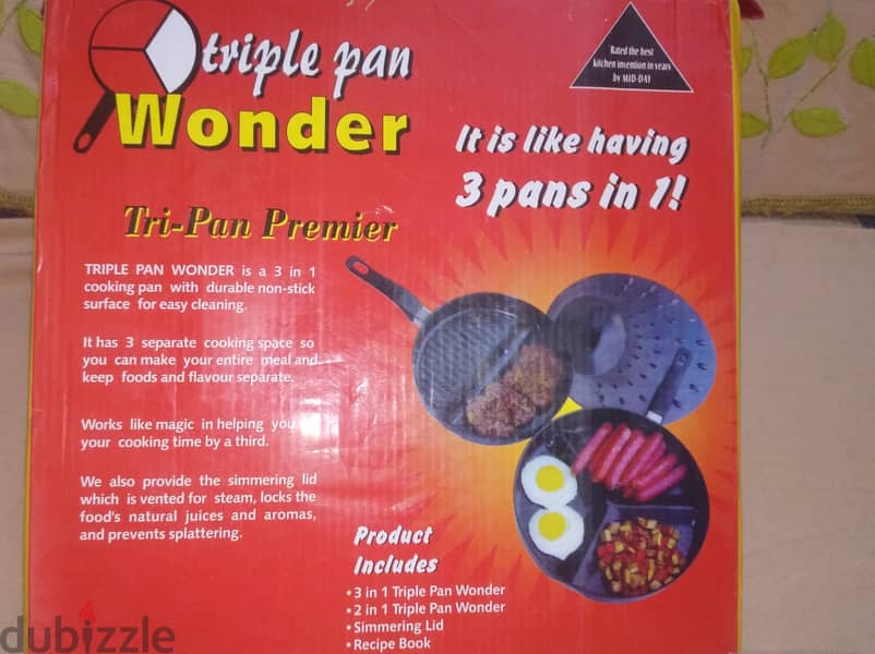 NEW SEAL PACK TRIPLE NON STICK PAN NEW SEAL PACK FROM SULTAN CENTRE R. O. 4.5 1
