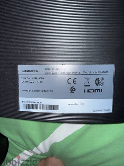 Samsung 24" Curved LED Monitor (Model: C24F390FH) – Great Condition