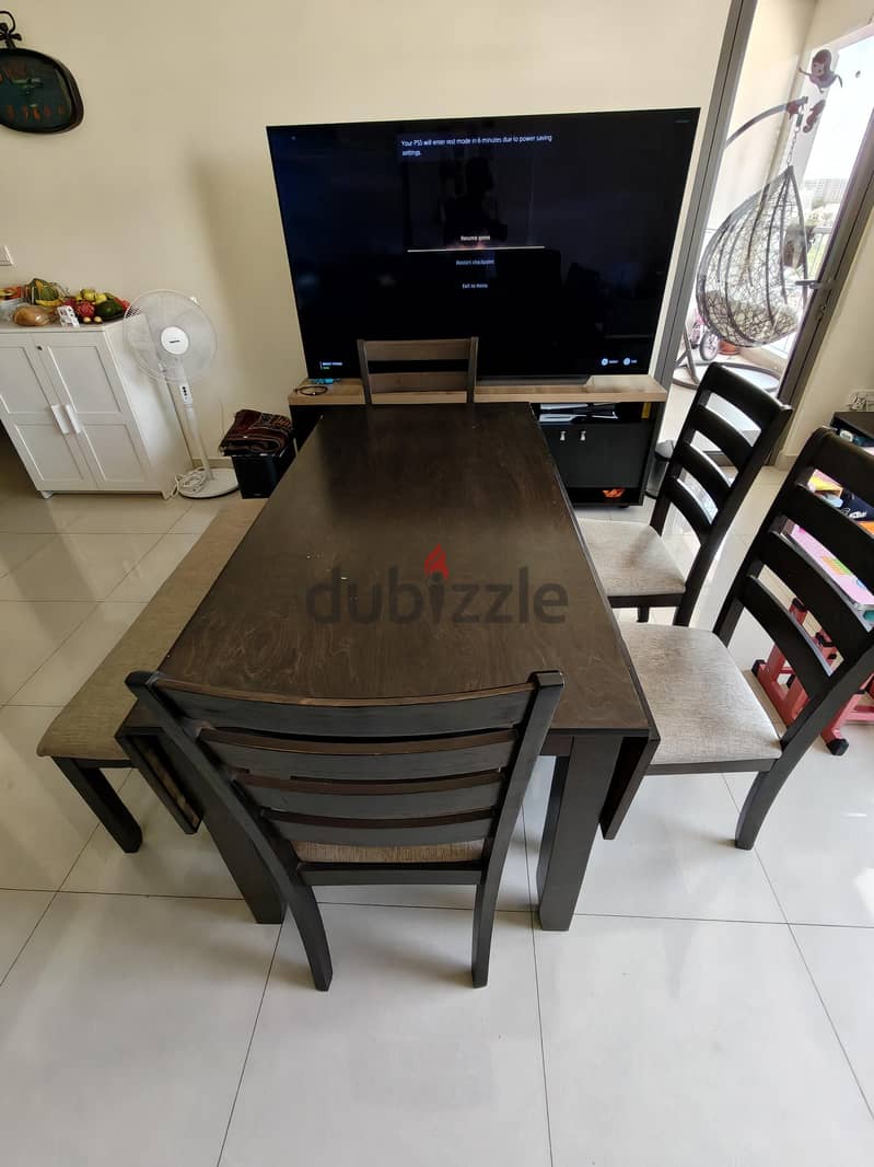 Large Six Seater Dining Table with Chairs 1