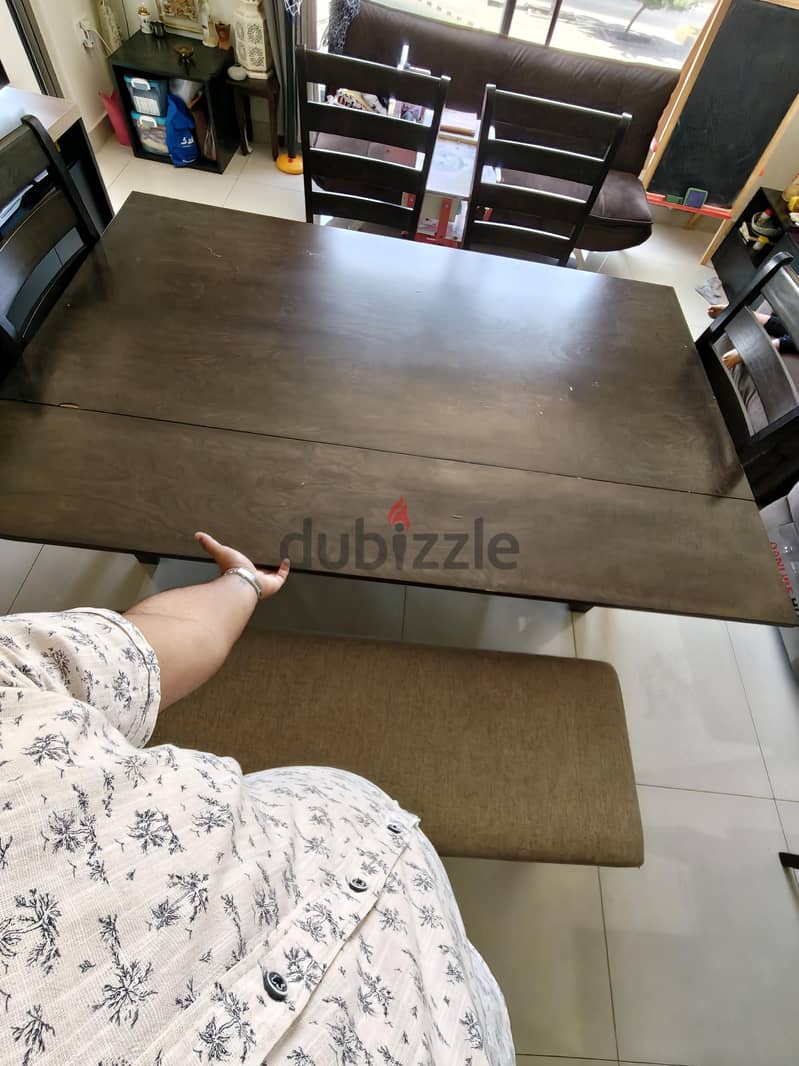 Large Six Seater Dining Table with Chairs 2