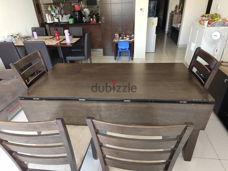 Large Six Seater Dining Table with Chairs 3