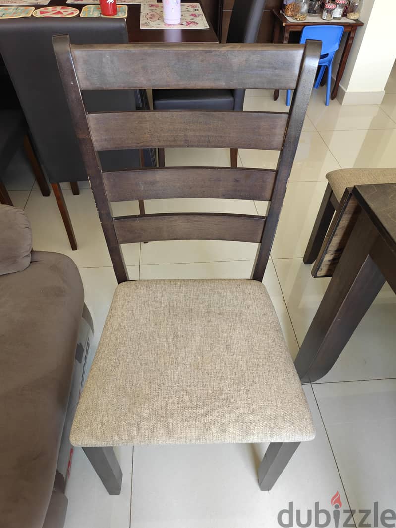 Large Six Seater Dining Table with Chairs 6