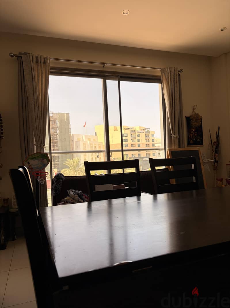 Large Six Seater Dining Table with Chairs 8