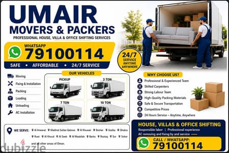 muscat movers and packer house villa office and store shifting or