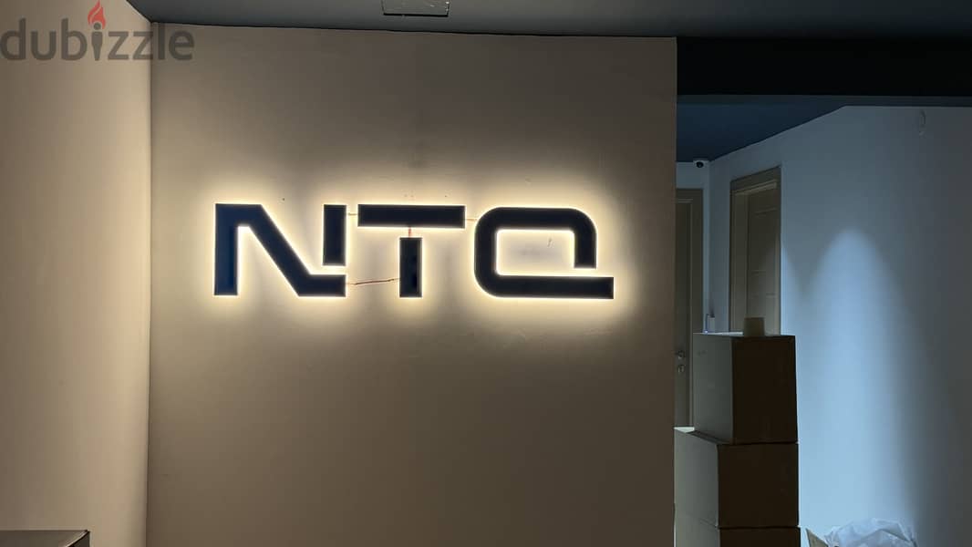 Signboard, frosted glass and digital stickers, project signage 16