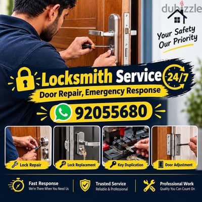 lock door open/door repair/electric lock fix/locksmith/carpenter/