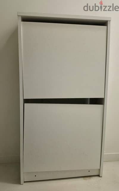 ​Modern White 2-Door Shoe Rack / Shoe Storage Cabinet