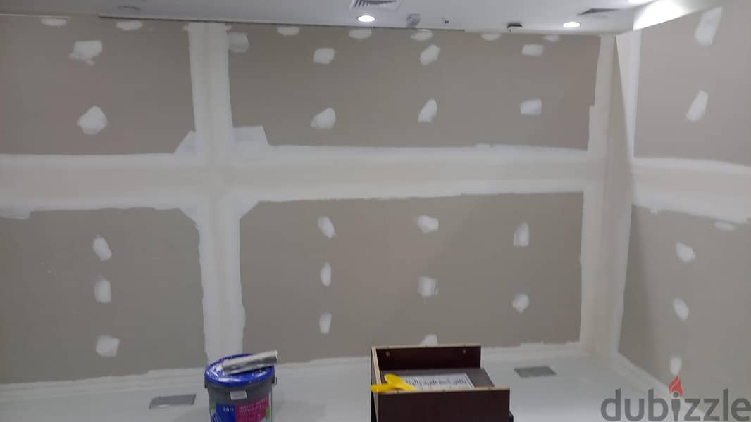 house painting. gypsum board ceiling partition. house maintenance 10