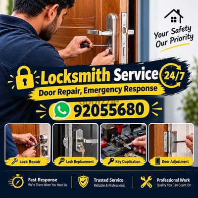 lock door open/door repair/electric lock fix/locksmith/carpenter/