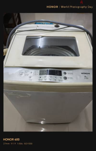 Washing machine Hitachi 8kg,3 year old