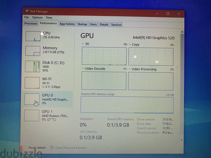 HP Notebook i5-6200U windows 10 pro 11