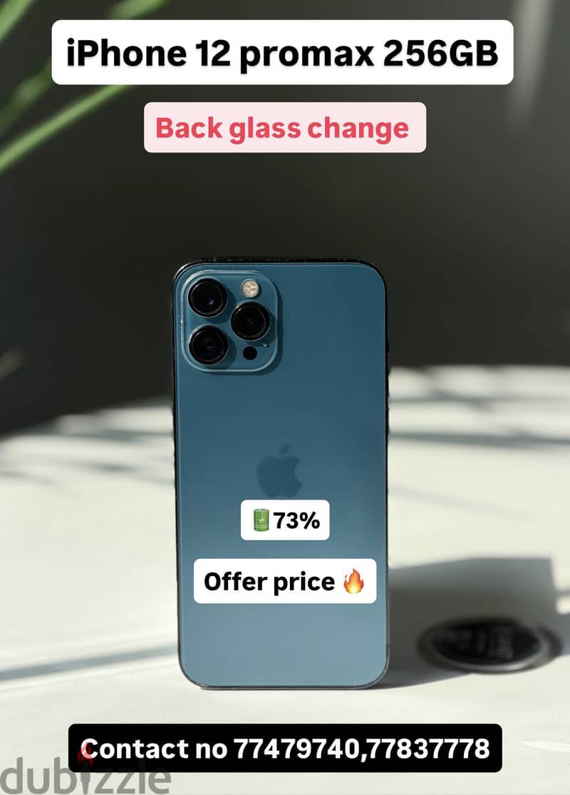 iPhone 12 Pro Max 128GB only back glass change and offer price also 1