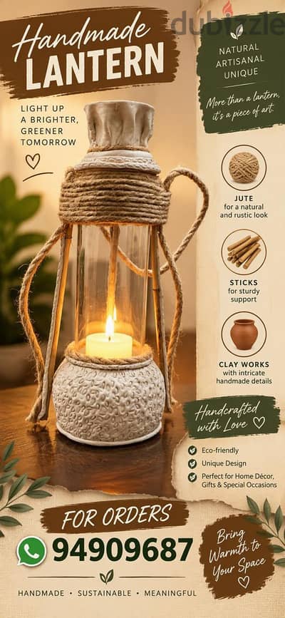 HANDMADE LANTERNS & LAMPS – FOR SALE