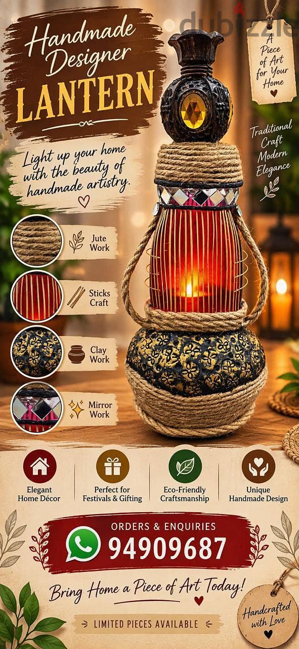 HANDMADE LANTERNS & LAMPS – FOR SALE 2